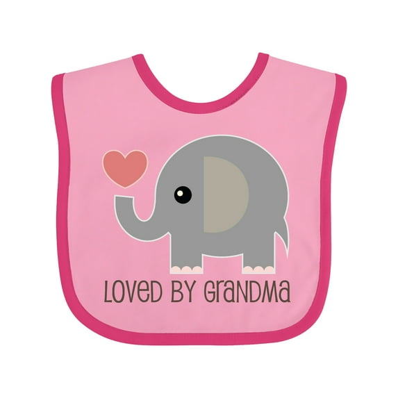 Inktastic Loved by Grandma Cute Grandchild Boys or Girls Baby Bib