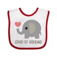 thumbnail image 1 of Inktastic Loved by Grandma Cute Grandchild Boys or Girls Baby Bib, 1 of 4