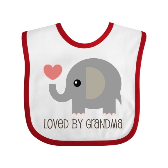 Inktastic Loved by Grandma Cute Grandchild Boys or Girls Baby Bib