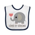 thumbnail image 1 of Inktastic Loved by Grandma Cute Grandchild Boys or Girls Baby Bib, 1 of 4