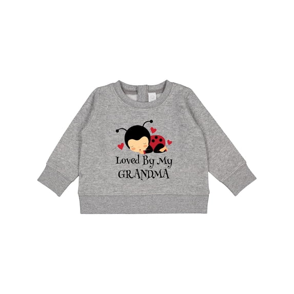 Inktastic Loved by Grandma Ladybug Baby Sweatshirt