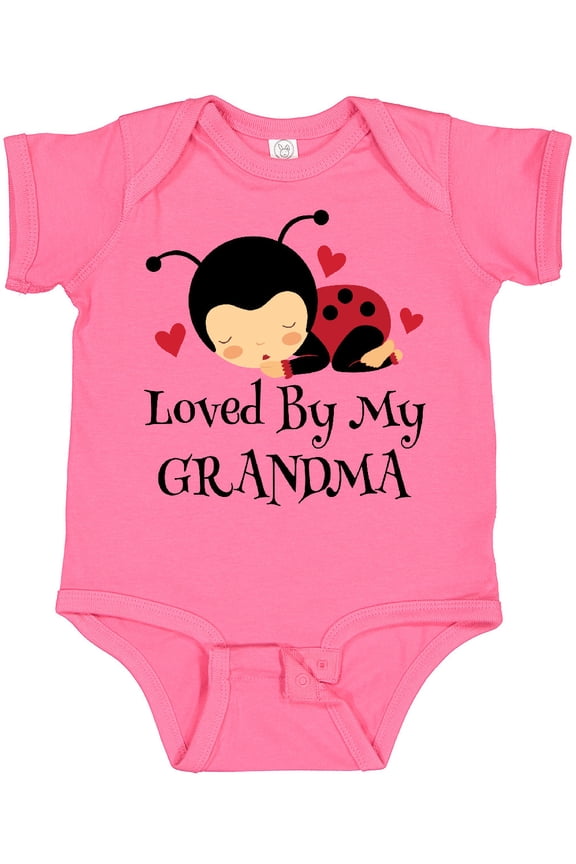 Loved by Grandma Ladybug Boys or Girls Baby Bodysuit