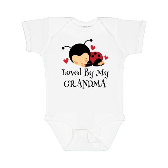Inktastic Loved by Grandma Ladybug Boys or Girls Baby Bodysuit