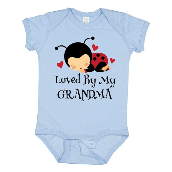 Inktastic Loved by Grandma Ladybug Boys or Girls Baby Bodysuit