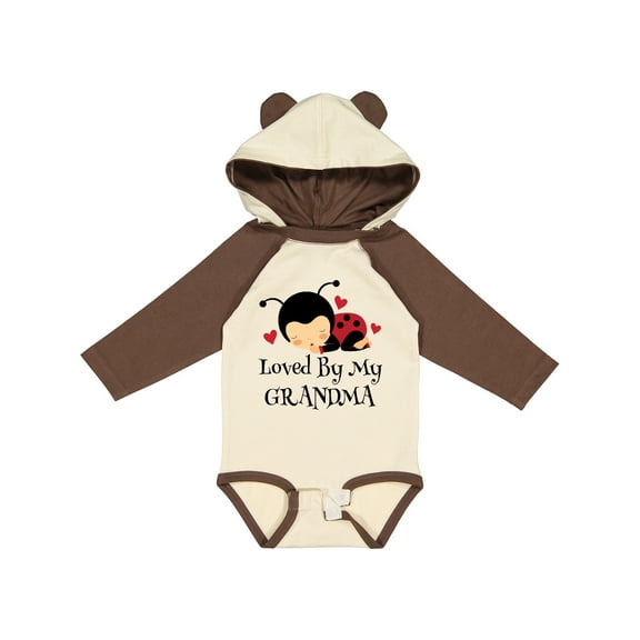 Inktastic Loved by Grandma Ladybug Boys or Girls Long Sleeve Baby Bodysuit