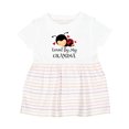 thumbnail image 1 of Inktastic Loved by Grandma Ladybug Girls Baby Dress, 1 of 5