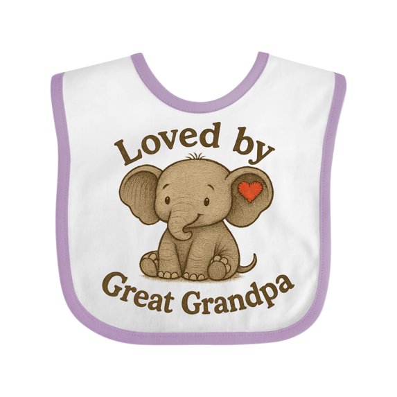 Inktastic Loved by Great Grandpa Boys or Girls Baby Bib