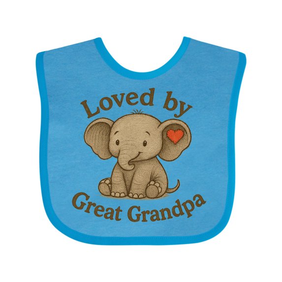 Inktastic Loved by Great Grandpa Boys or Girls Baby Bib
