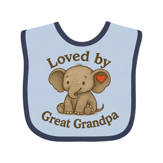 Inktastic Loved by Great Grandpa Boys or Girls Baby Bib