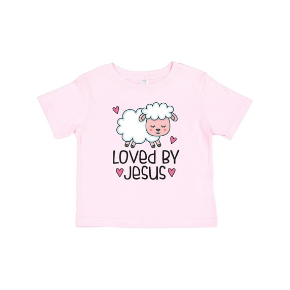 Inktastic Loved by Jesus Cute Baby Lamb Boys or Girls Baby T-Shirt