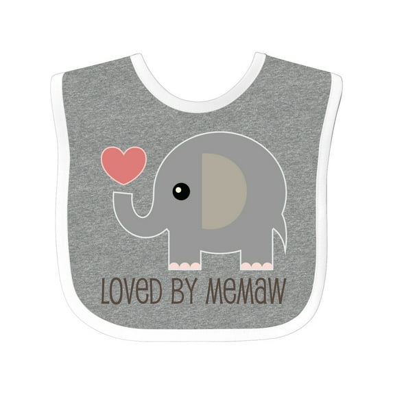 Inktastic Loved by Memaw Grandchild Boys or Girls Baby Bib