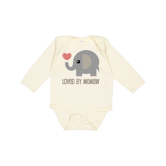 Inktastic Loved by Memaw Grandchild Boys or Girls Long Sleeve Baby Bodysuit