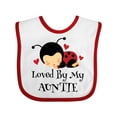 thumbnail image 1 of Inktastic Loved by My Auntie Ladybug Boys or Girls Baby Bib, 1 of 4