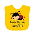 thumbnail image 1 of Inktastic Loved by My Auntie Ladybug Boys or Girls Baby Bib, 1 of 4