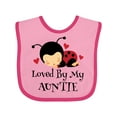 thumbnail image 1 of Inktastic Loved by My Auntie Ladybug Boys or Girls Baby Bib, 1 of 4