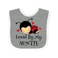 thumbnail image 1 of Inktastic Loved by My Auntie Ladybug Boys or Girls Baby Bib, 1 of 4