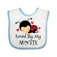 thumbnail image 1 of Inktastic Loved by My Auntie Ladybug Boys or Girls Baby Bib, 1 of 3
