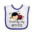 thumbnail image 1 of Inktastic Loved by My Auntie Ladybug Boys or Girls Baby Bib, 1 of 4