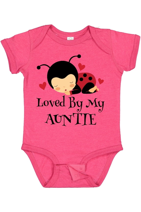 Loved by My Auntie Ladybug Boys or Girls Baby Bodysuit