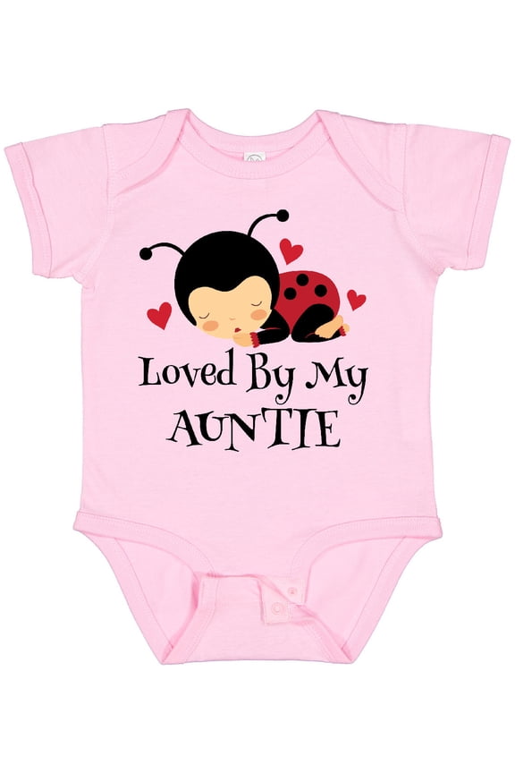 Loved by My Auntie Ladybug Boys or Girls Baby Bodysuit