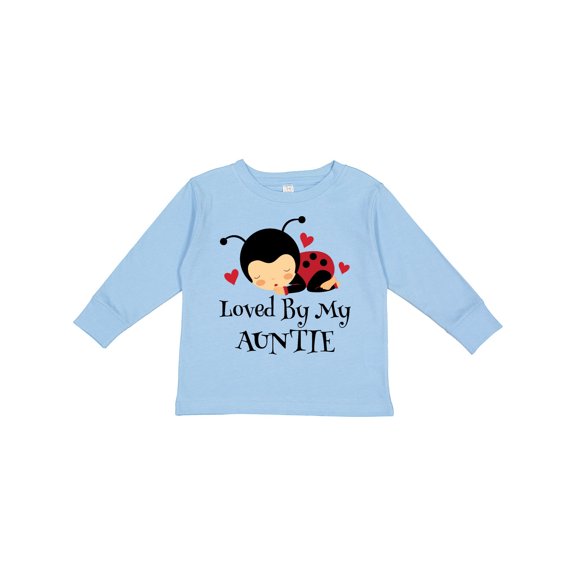 Inktastic Loved by My Auntie Ladybug Boys or Girls Long Sleeve Toddler T-Shirt