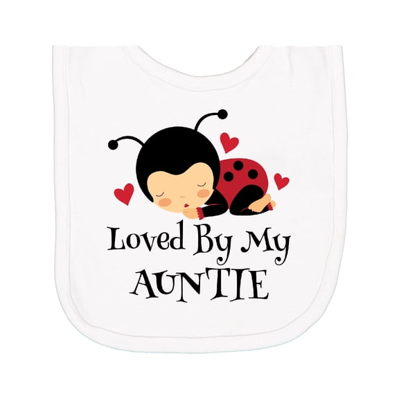 Inktastic Loved by My Auntie Ladybug Newborn Bib
