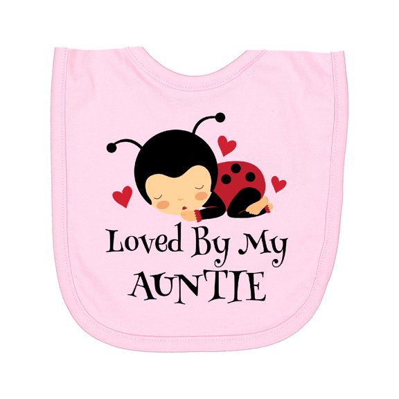 Inktastic Loved by My Auntie Ladybug Newborn Bib