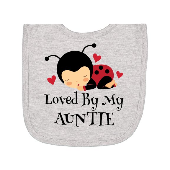 Inktastic Loved by My Auntie Ladybug Newborn Bib