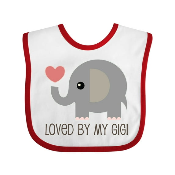 Inktastic Loved by My Gigi Grandma Boys or Girls Baby Bib