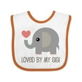 thumbnail image 1 of Inktastic Loved by My Gigi Grandma Boys or Girls Baby Bib, 1 of 4