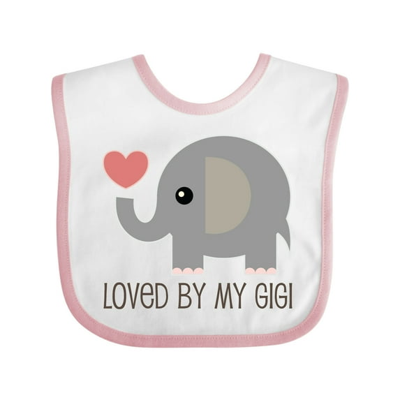 Inktastic Loved by My Gigi Grandma Boys or Girls Baby Bib