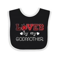 Inktastic Loved by My Godmother Cute Ladybug Boys or Girls Baby Bib
