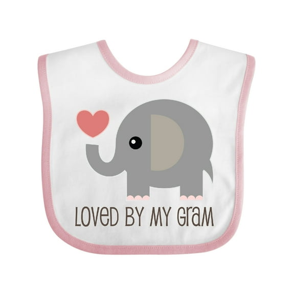 Inktastic Loved by My Gram Grandchild Boys or Girls Baby Bib