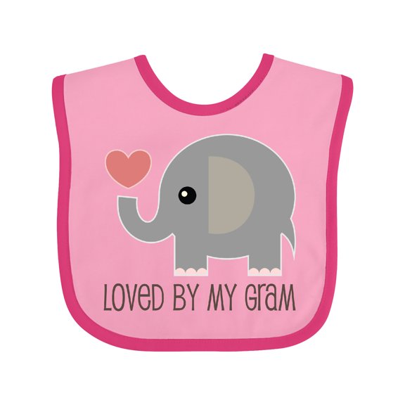 Inktastic Loved by My Gram Grandchild Boys or Girls Baby Bib