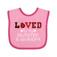 thumbnail image 1 of Inktastic Loved by My Grandma and Grandpa Cute Ladybug Boys or Girls Baby Bib, 1 of 4