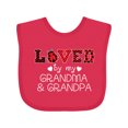 thumbnail image 1 of Inktastic Loved by My Grandma and Grandpa Cute Ladybug Boys or Girls Baby Bib, 1 of 4