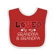 thumbnail image 1 of Inktastic Loved by My Grandma and Grandpa Cute Ladybug Boys or Girls Baby Bib, 1 of 4
