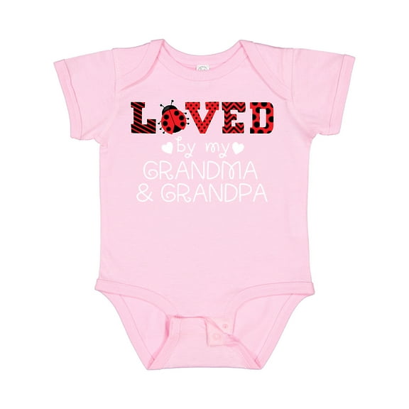 Inktastic Loved by My Grandma and Grandpa Cute Ladybug Boys or Girls Baby Bodysuit