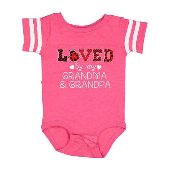 Inktastic Loved by My Grandma and Grandpa Cute Ladybug Boys or Girls Baby Bodysuit