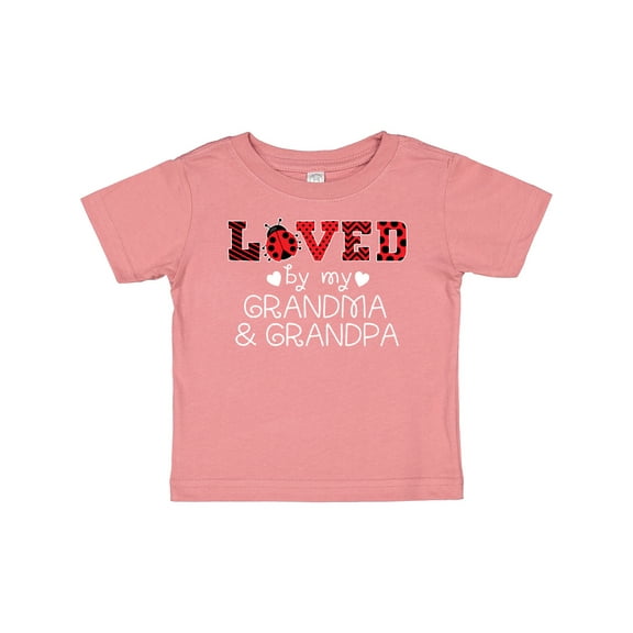 Inktastic Loved by My Grandma and Grandpa Cute Ladybug Boys or Girls Baby T-Shirt