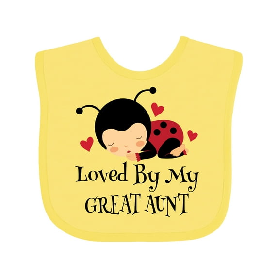 Inktastic Loved by My Great Aunt Boys or Girls Baby Bib