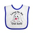thumbnail image 1 of Inktastic Loved by My Great Auntie Bunny Rabbit Boys or Girls Baby Bib, 1 of 4