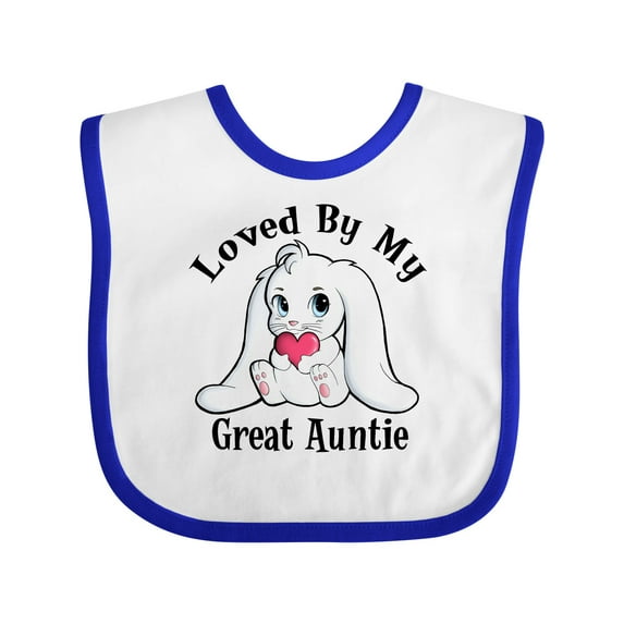 Inktastic Loved by My Great Auntie Bunny Rabbit Boys or Girls Baby Bib