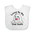 thumbnail image 1 of Inktastic Loved by My Great Auntie Bunny Rabbit Boys or Girls Baby Bib, 1 of 4