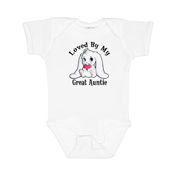 Inktastic Loved by My Great Auntie Bunny Rabbit Boys or Girls Baby Bodysuit