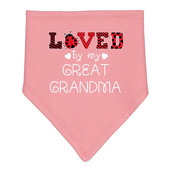 Inktastic Loved by My Great Grandma Cute Ladybug Baby Bandana Bib