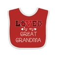 thumbnail image 1 of Inktastic Loved by My Great Grandma Cute Ladybug Boys or Girls Baby Bib, 1 of 4