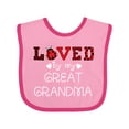 thumbnail image 1 of Inktastic Loved by My Great Grandma Cute Ladybug Boys or Girls Baby Bib, 1 of 4