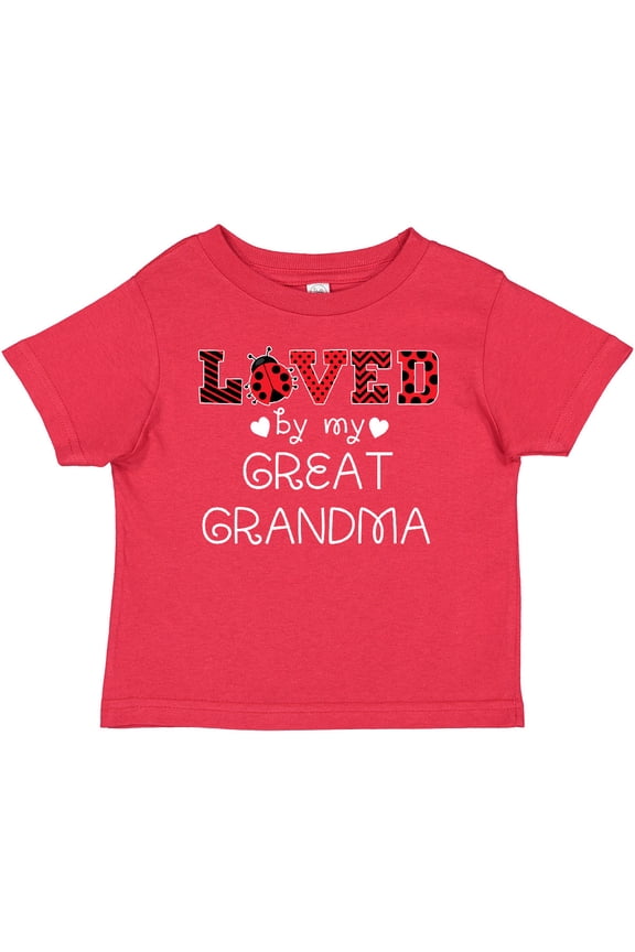 Loved by My Great Grandma Cute Ladybug Boys or Girls Baby T-Shirt