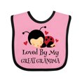 thumbnail image 1 of Inktastic Loved by My Great Grandma Girls Baby Bib, 1 of 4